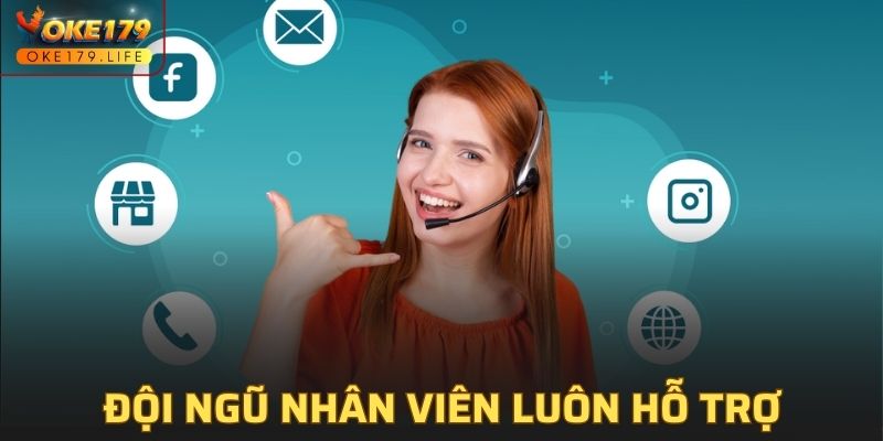 Đội ngũ nhân viên chuyên nghiệp luôn hỗ trợ trong mọi hoạt động